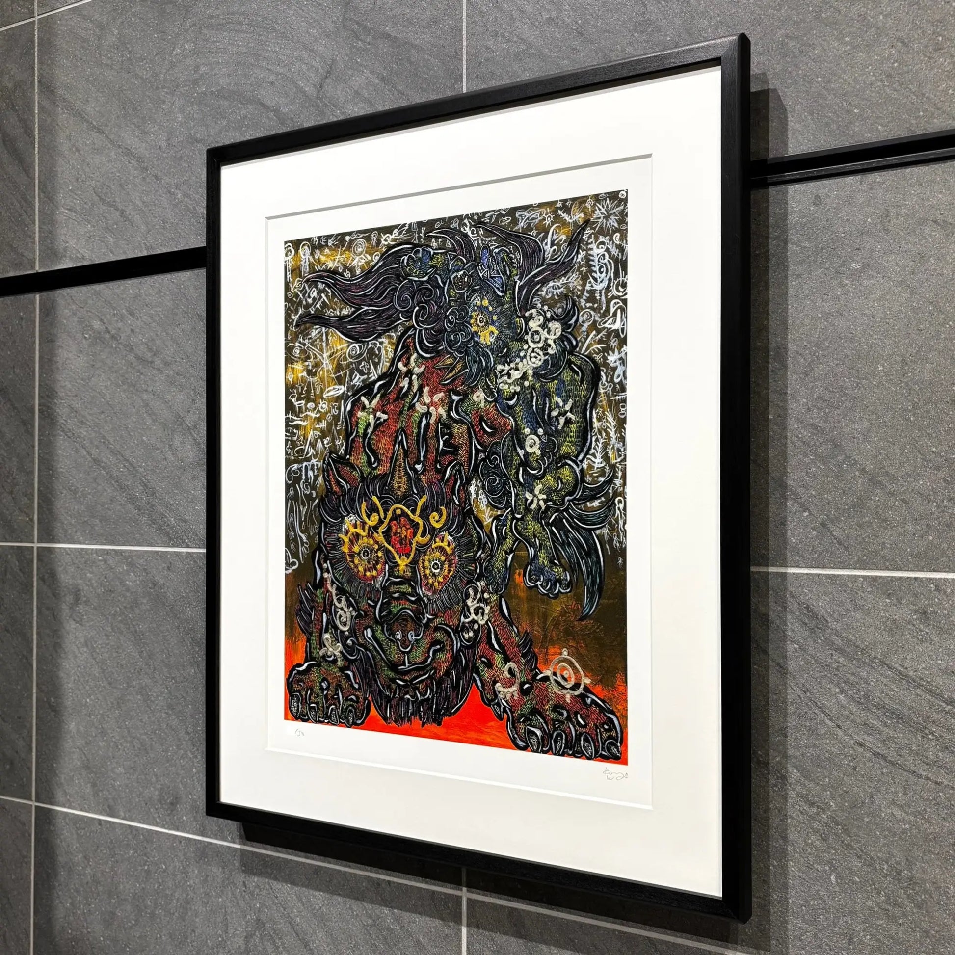 小松美羽 (Miwa Komatsu)「様々なイメージを明確へと誘う一対の狛犬 小松美羽 (Miwa Komatsu)「様々なイメージを明確へと誘う一対の狛犬