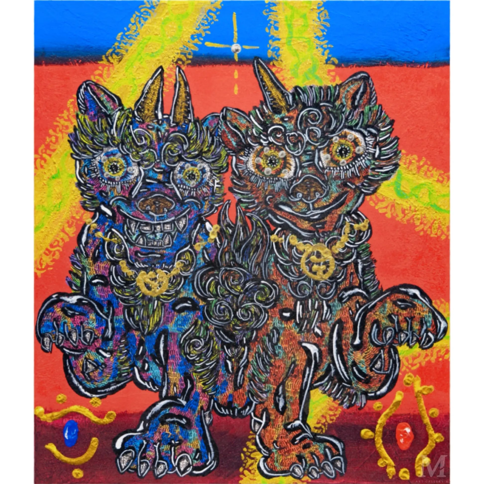 小松美羽 (Miwa Komatsu)「狛犬様 三心一体」ART GALLERY M 小松美羽 (Miwa Komatsu)「狛犬様 三心一体」ART GALLERY M