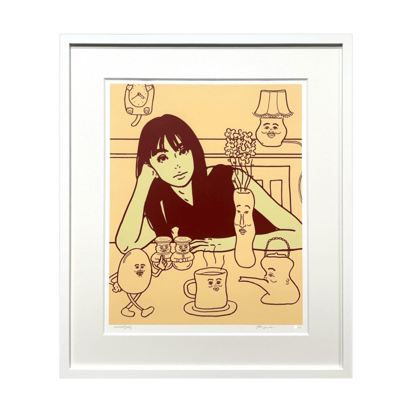 kyne untitled 2023 beige キネ シルクスクリーン KYNE×NONCHELEEE (キネ×ノンチェリー)「Untitled, 2023 (Beige