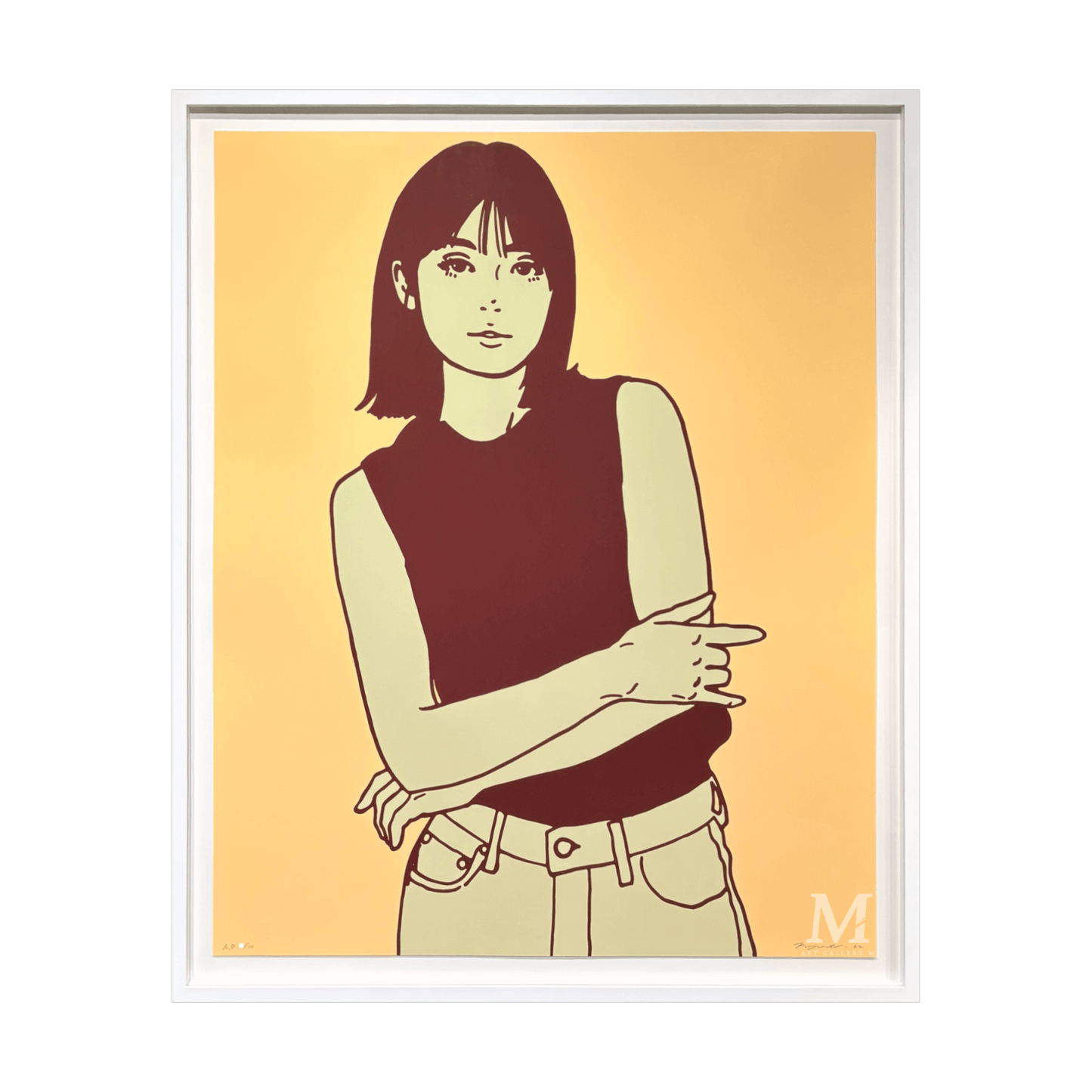 kyne untitled 2024 ED100 yellow シルクスクリーン kyne untitled 2024 ED100 yellow シルクスクリーン