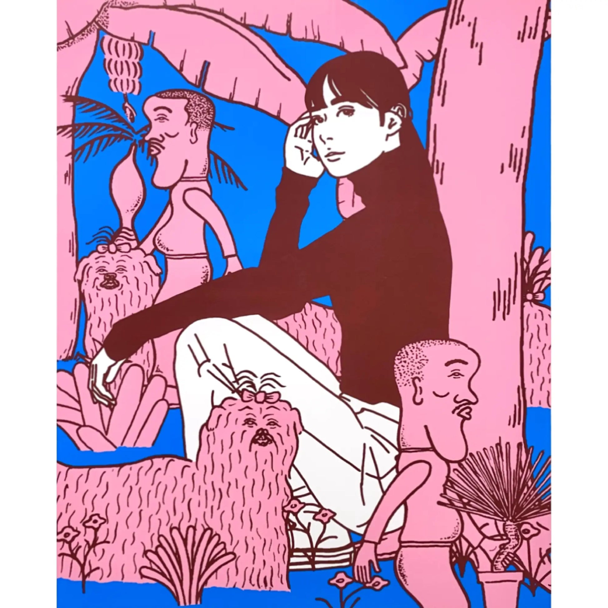 KYNE Noncheleee Untitled, 2024 シルクスクリーン KYNE × NONCHELEEE (キネ × ノンチェリー)「Untitled,2024 (Pink