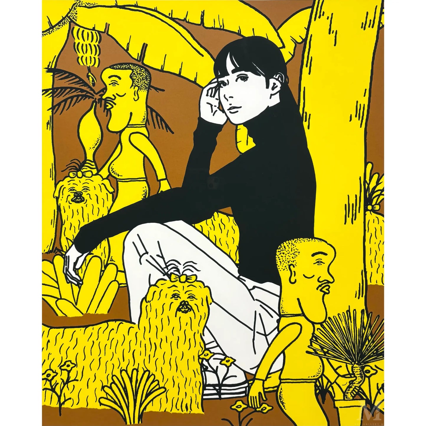 版画 KYNE & Noncheleee untitled 2024 KYNE × NONCHELEEE (キネ × ノンチェリー)「Untitled, 2024 (Yellow