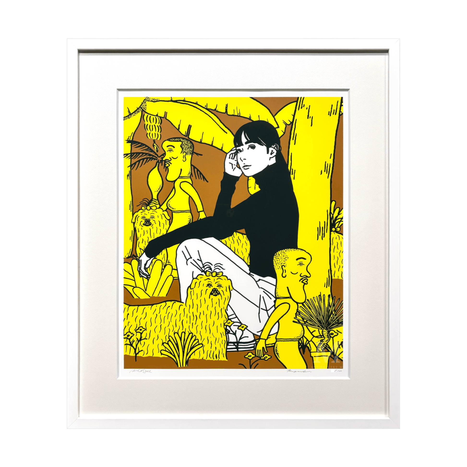 kyne Noncheleeeエディションサイン入り版画 KYNE × NONCHELEEE (キネ × ノンチェリー)「Untitled, 2024 (Yellow