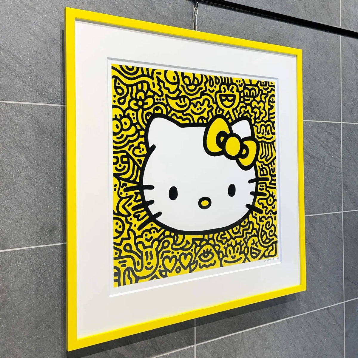 Mr. Doodle (ミスタードゥードゥル)「Kitty Yellow 2021」ART GALLERY M Mr. Doodle (ミスタードゥードゥル)「Kitty Yellow 2021」ART GALLERY M