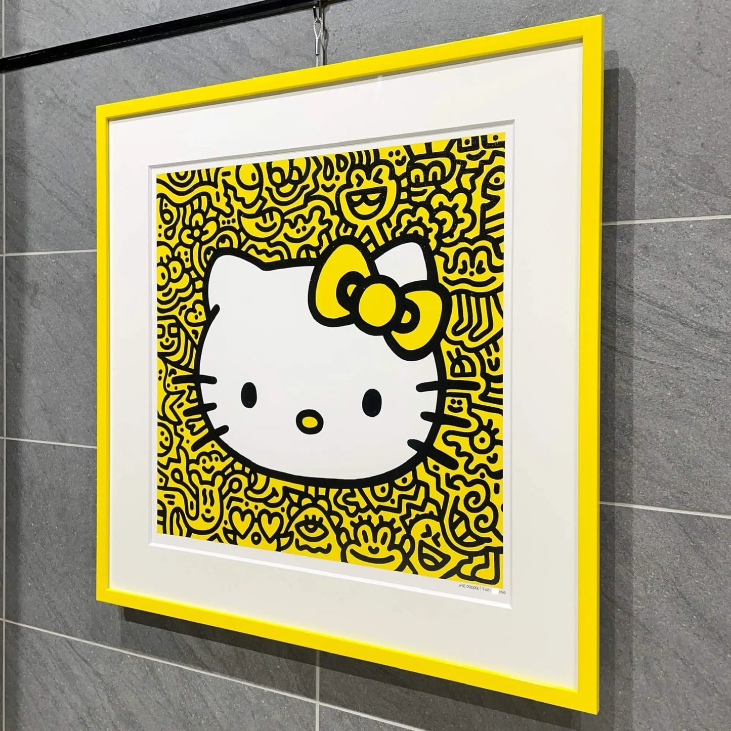 未使用・Mr.Doodle ミスタードゥードゥル『Big Kitty』2021年 Mr. Doodle (ミスタードゥードゥル)「Kitty Yellow 2021」ART