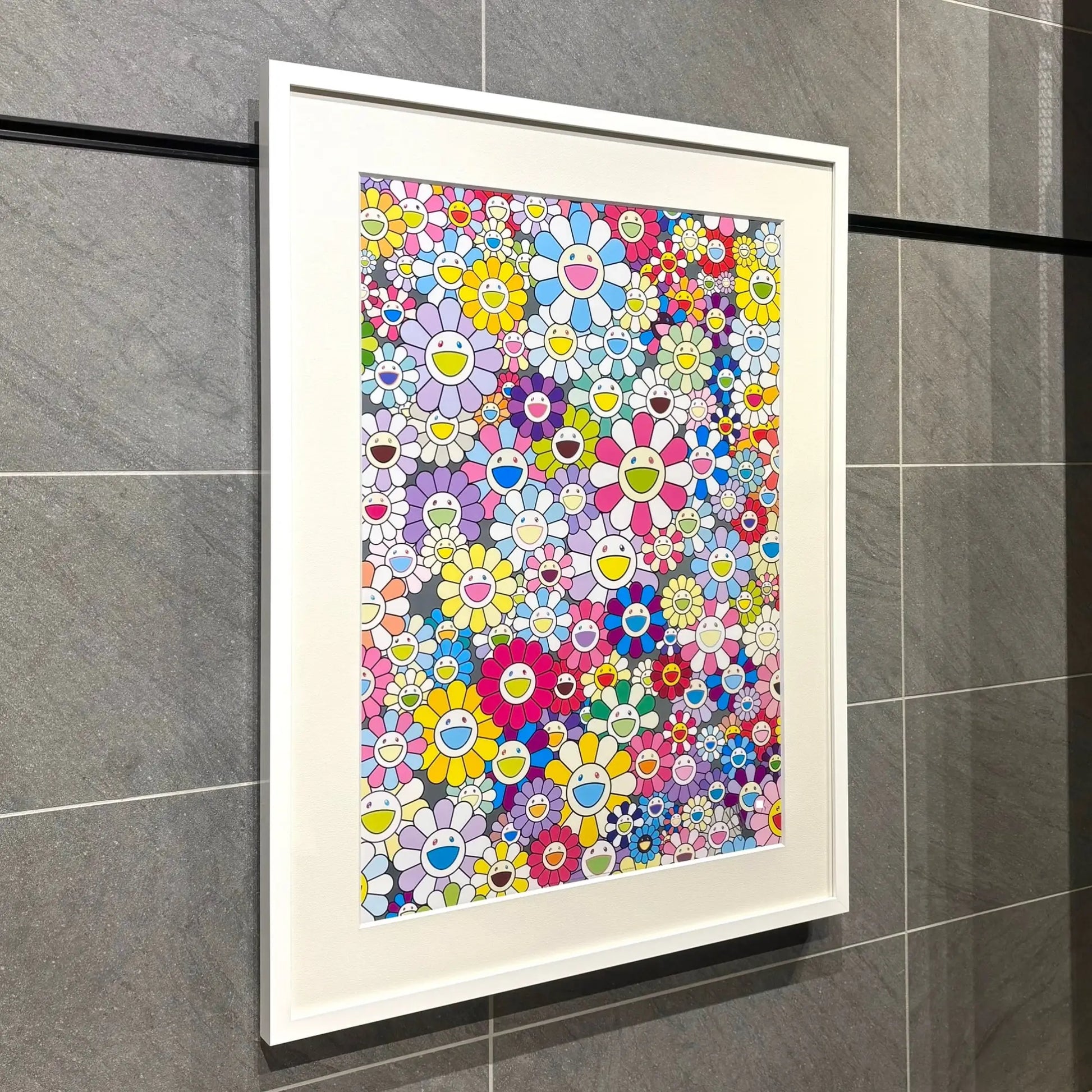 シャンペンスーパーノヴァ:マルチ+ピンクと 白のしましま 村上隆 300部限定 村上隆(Takashi Murakami)「シャンペンスーパーノヴァ マルチ+