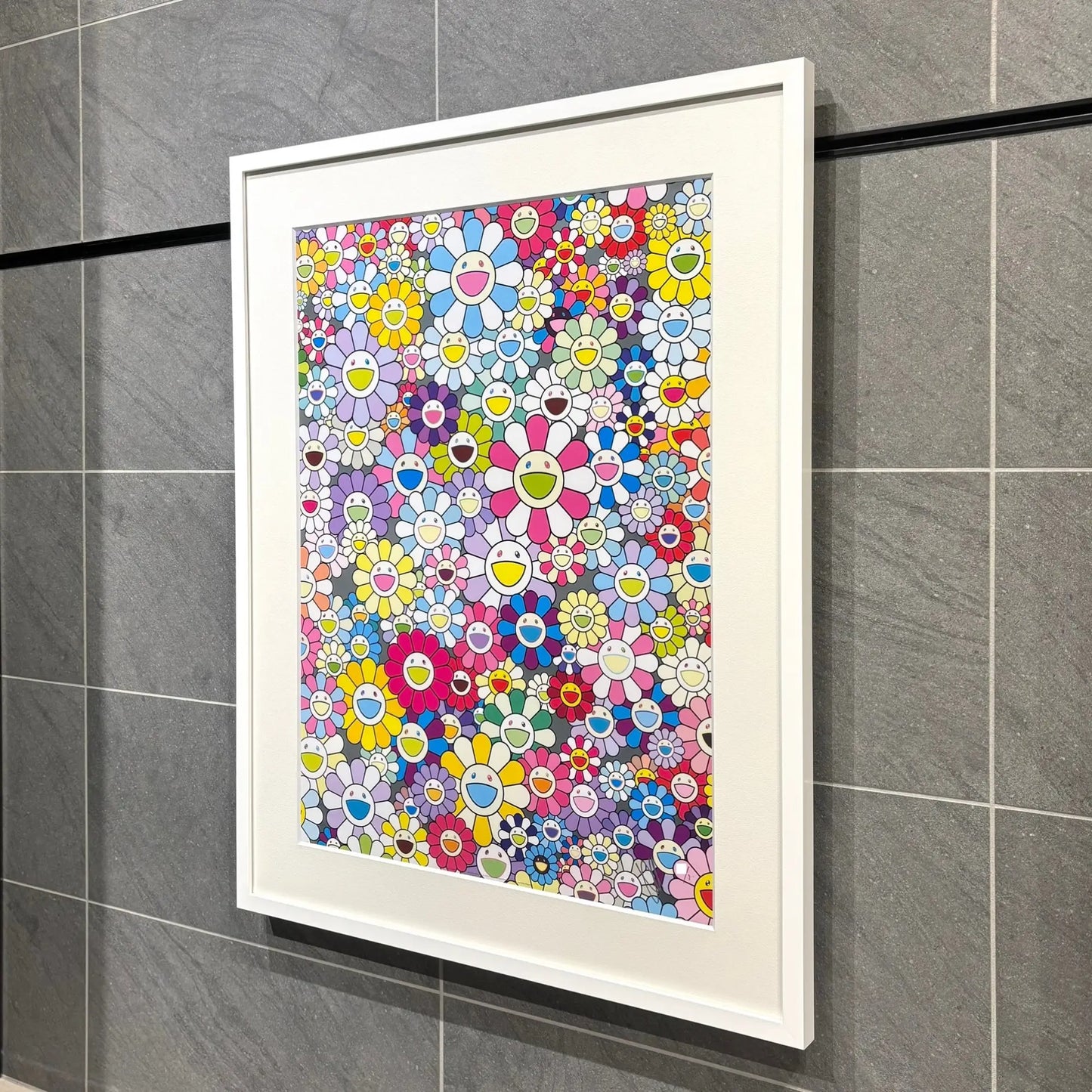 シャンペンスーパーノヴァ:マルチ+ピンクと 白のしましま 村上隆 300部限定 村上隆(Takashi Murakami)「シャンペンスーパーノヴァ マルチ+