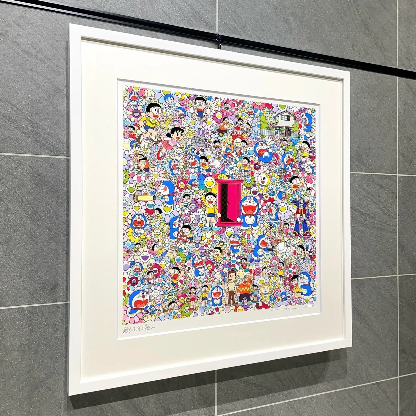 村上隆 TAKASHI MURAKAMI 額付きドラえもん どこでもドア 村上隆(Takashi Murakami)「どこでもドアととっても良い日の