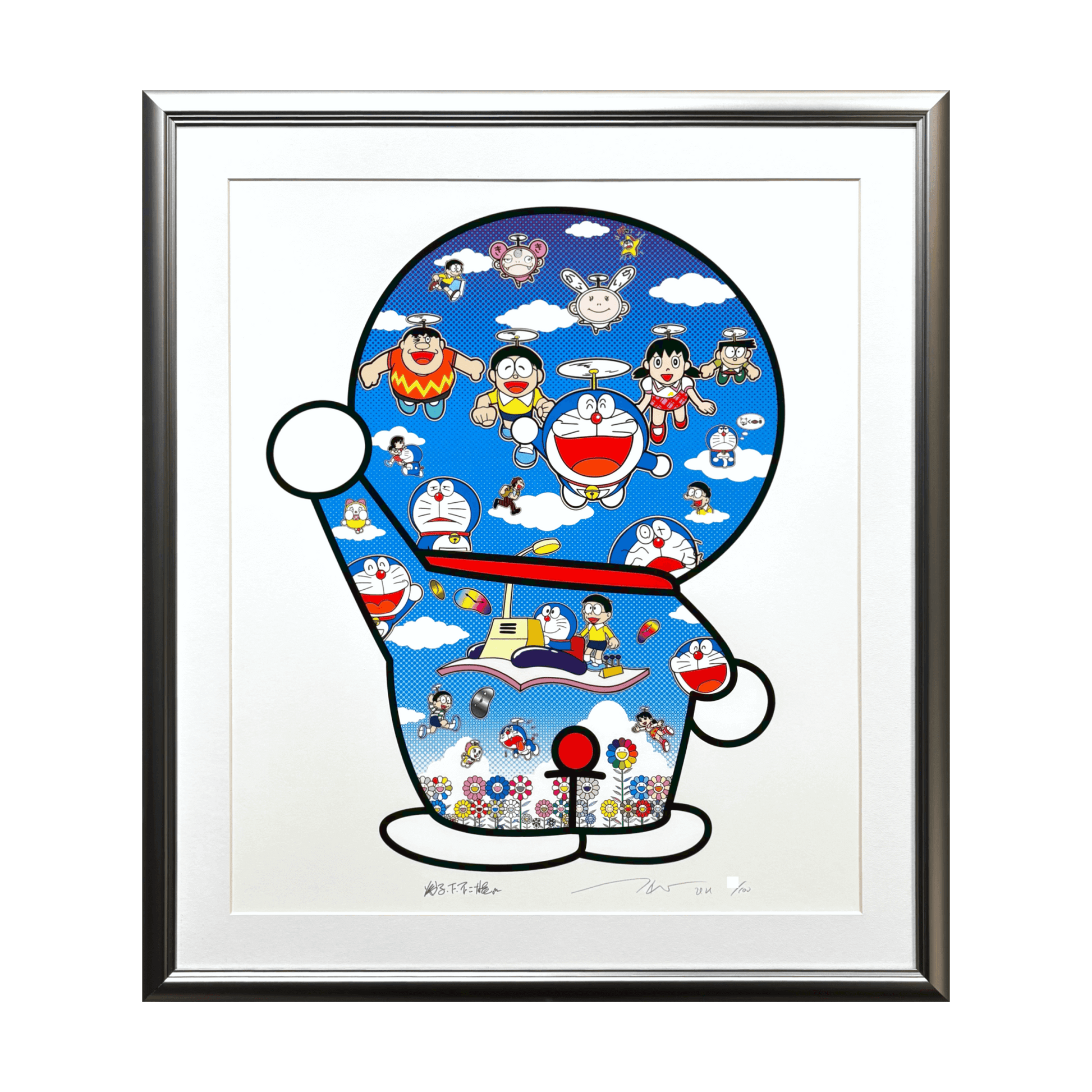 村上隆 リトグラフ ドラえもん 2 村上隆 (Takashi Murakami)「青空の下のドラえもん達」ART GALLERY M