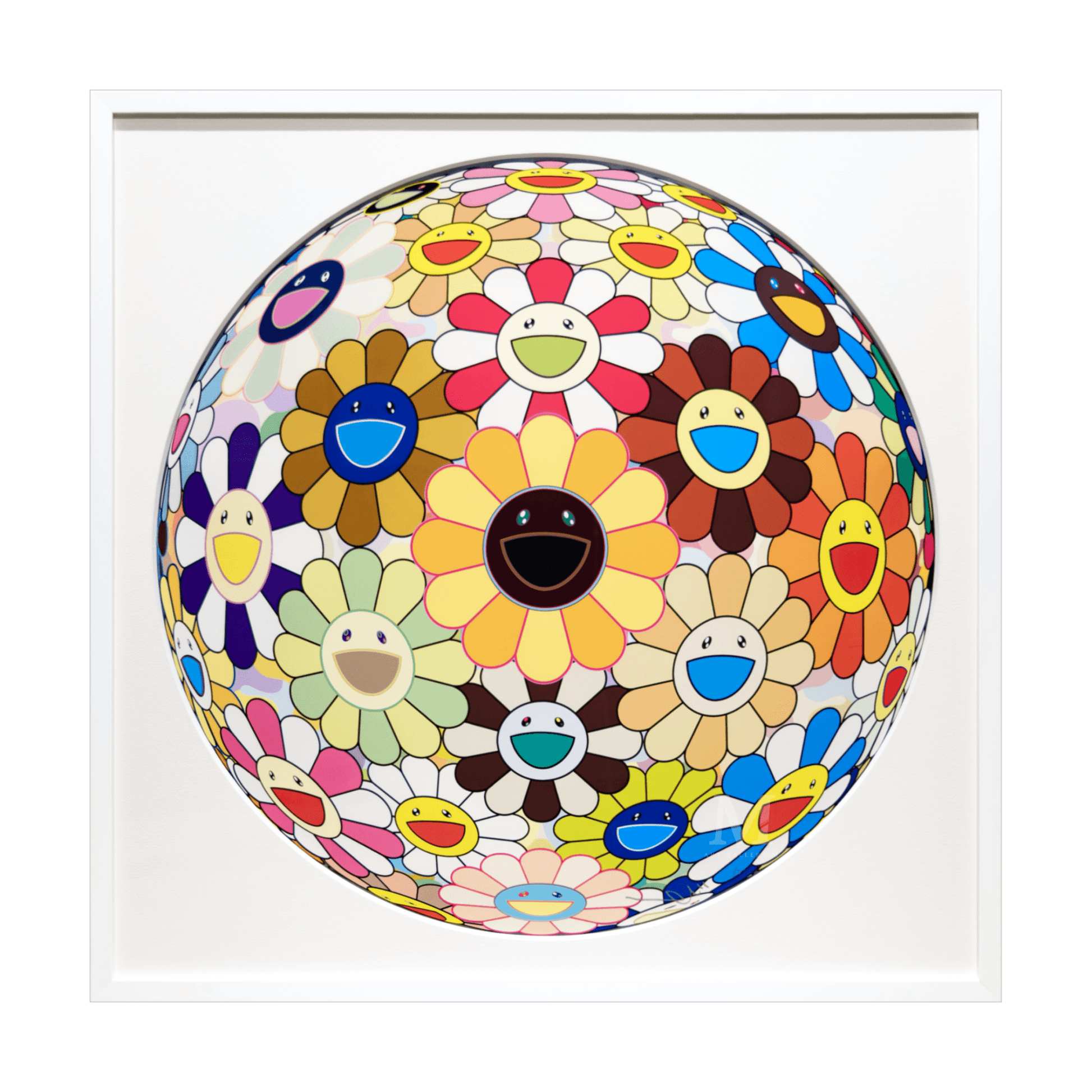 村上隆　フラワーボール　シルクスクリーン 村上隆 (Takashi Murakami)｢フラワーボール(3-D)ひまわり」ART GALLERY M