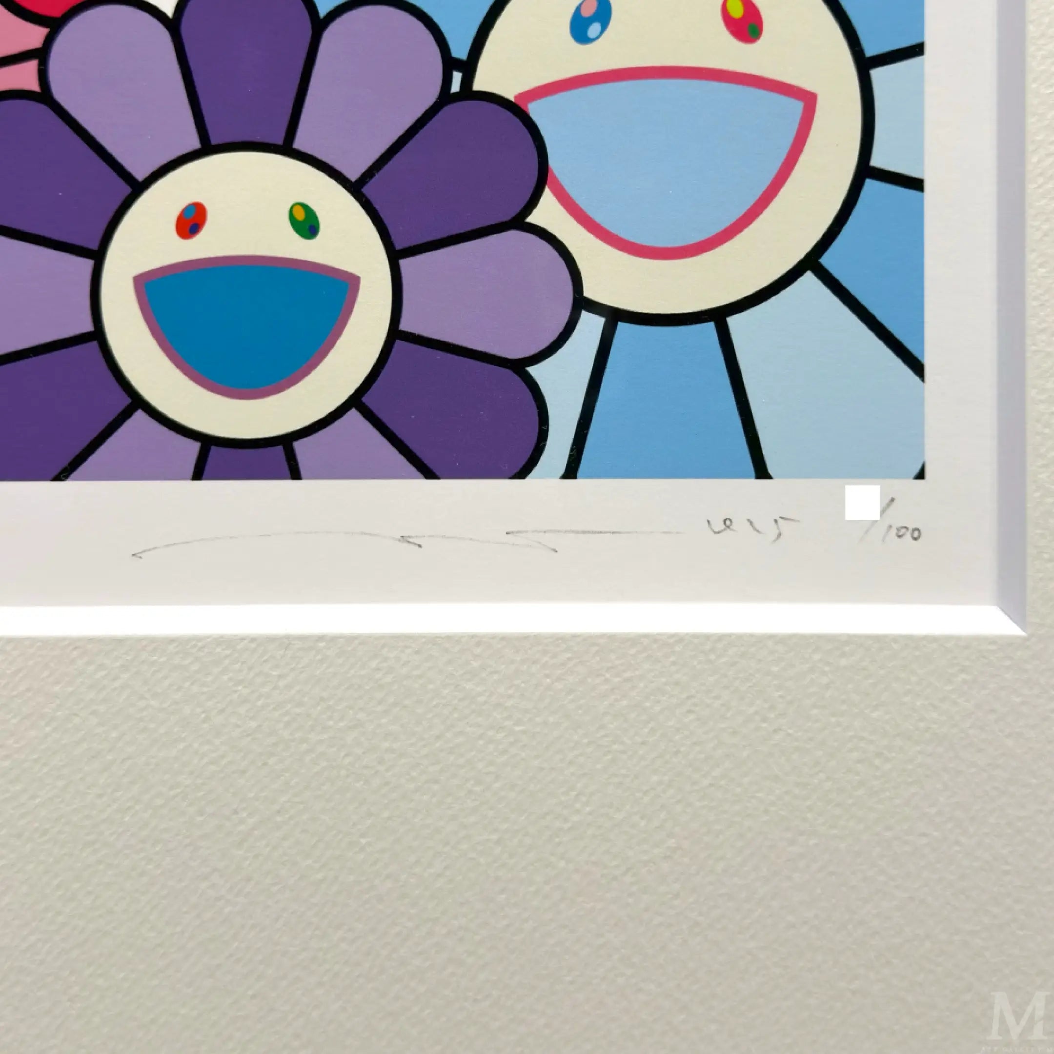 花好財旺 マルチカラー ED 100 真作 村上隆 お花版画 花好