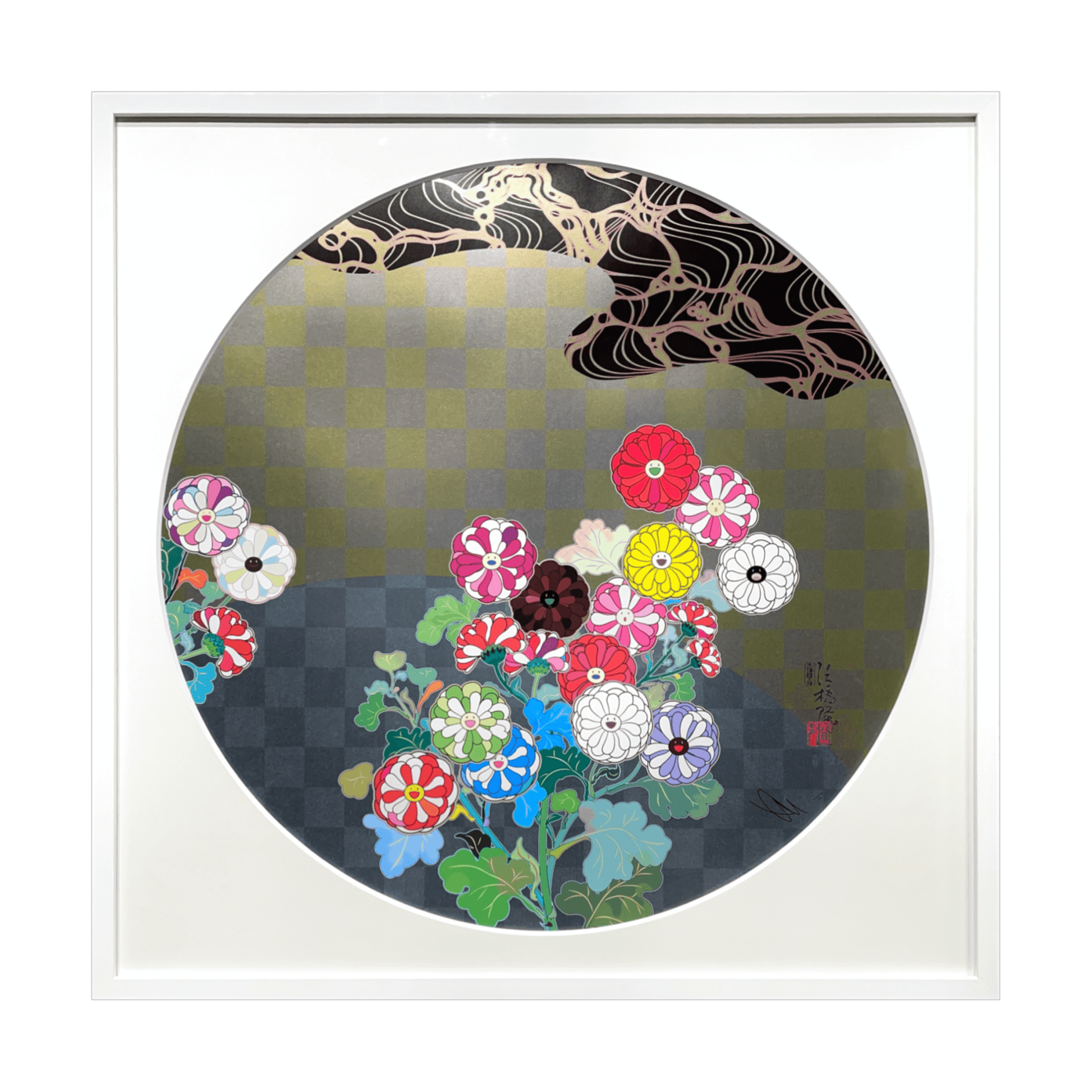 村上隆 ポスター作品 光琳のお花と水 ED300 村上隆 (Takashi Murakami)「光琳のお花と水」ART GALLERY M