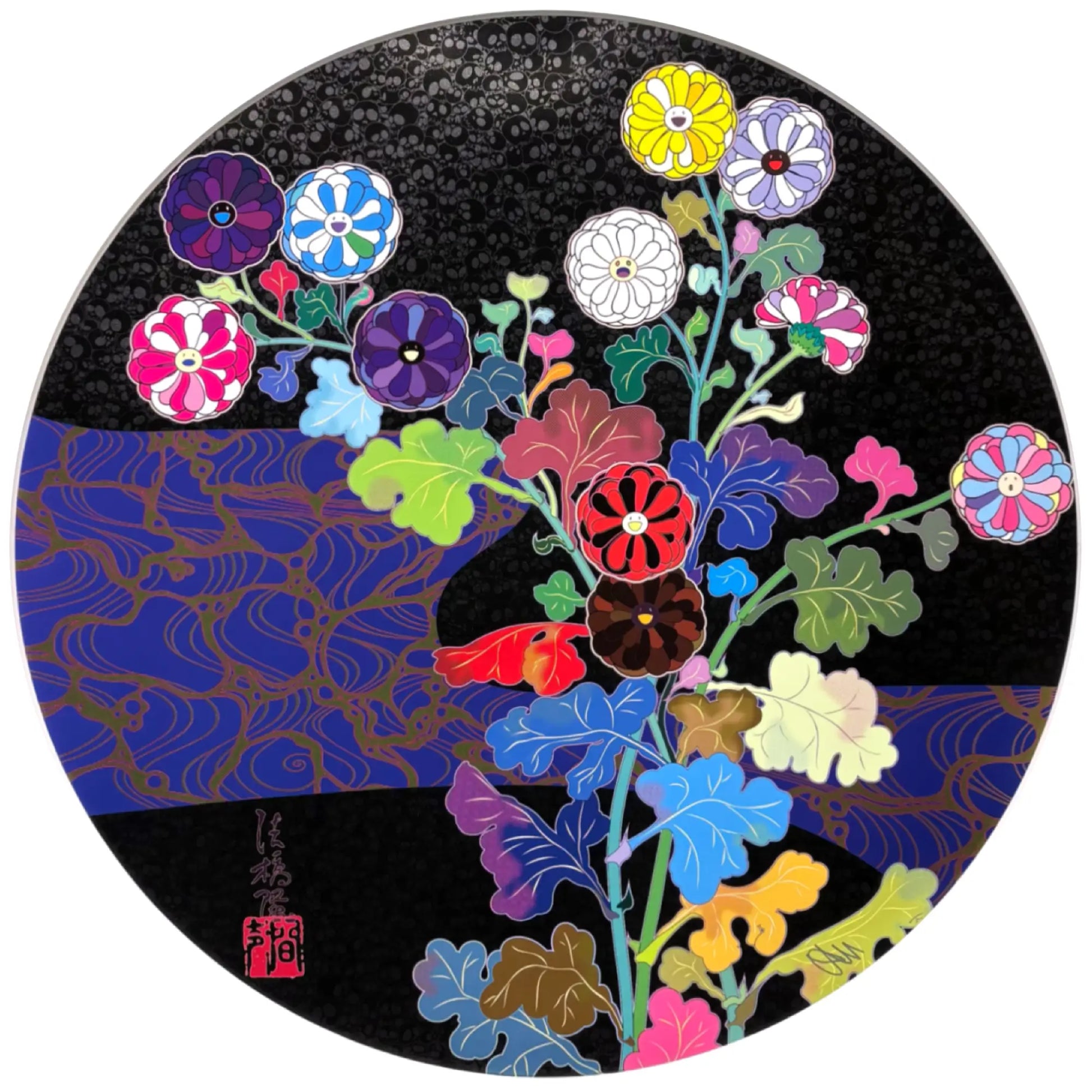 村上隆もののけ京都 Flowers on Windowpanes 村上隆(Takashi Murakami)「京都 光琳 もののけフラワー」ART