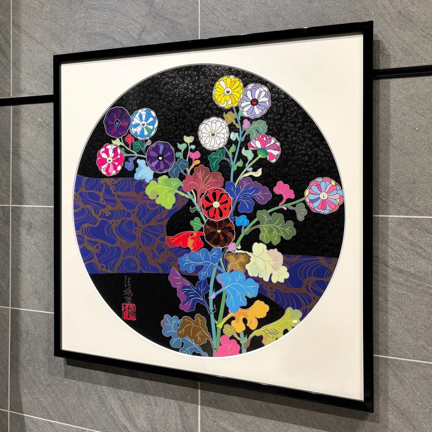 村上隆もののけ京都 Flowers on Windowpanes 村上隆(Takashi Murakami)「京都 光琳 もののけフラワー」ART