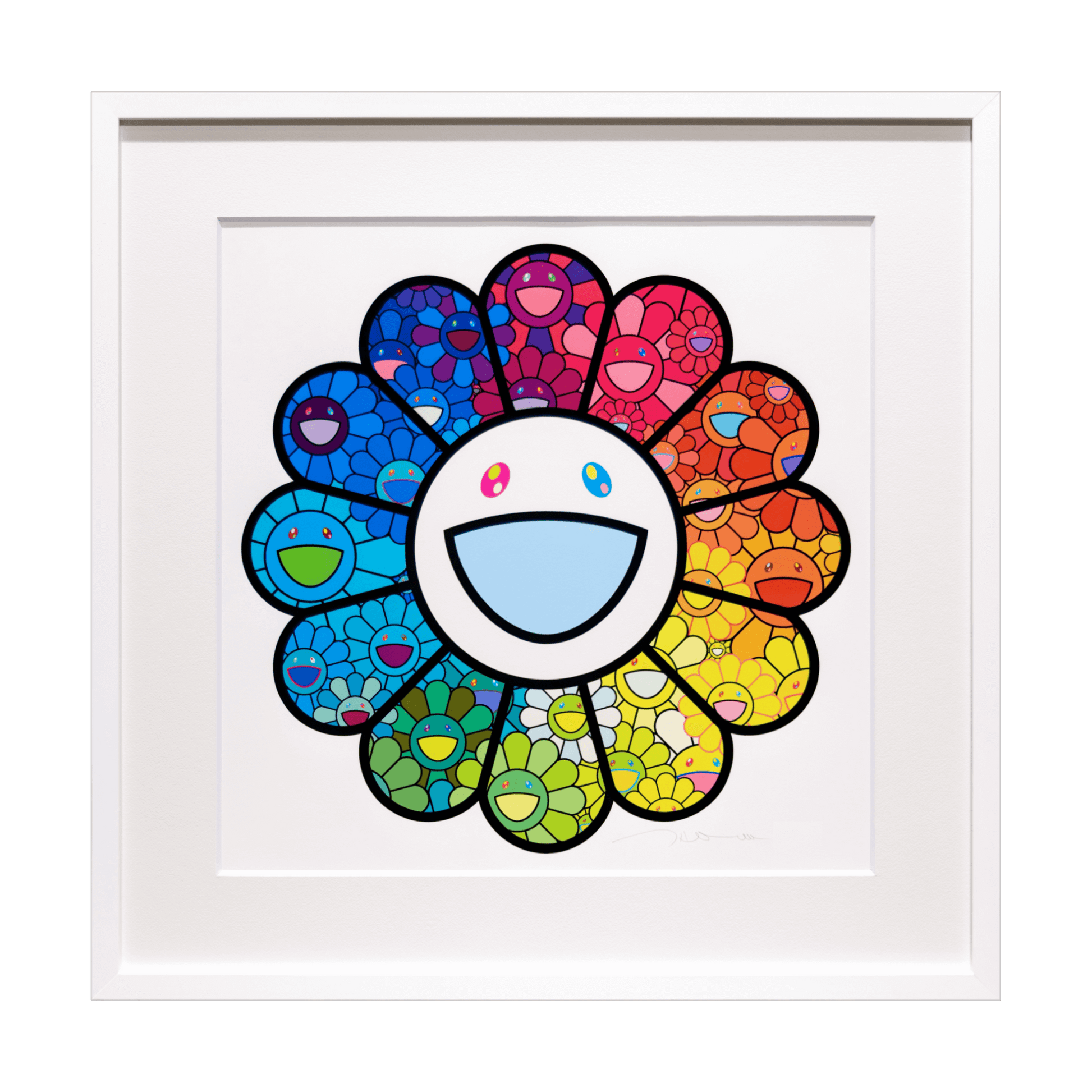 村上隆 版画『マルチカラー スーパーフラット フラワーズ』 世界限定100部 村上隆 版画『マルチカラー スーパーフラット フラワーズ』 世界限定100部