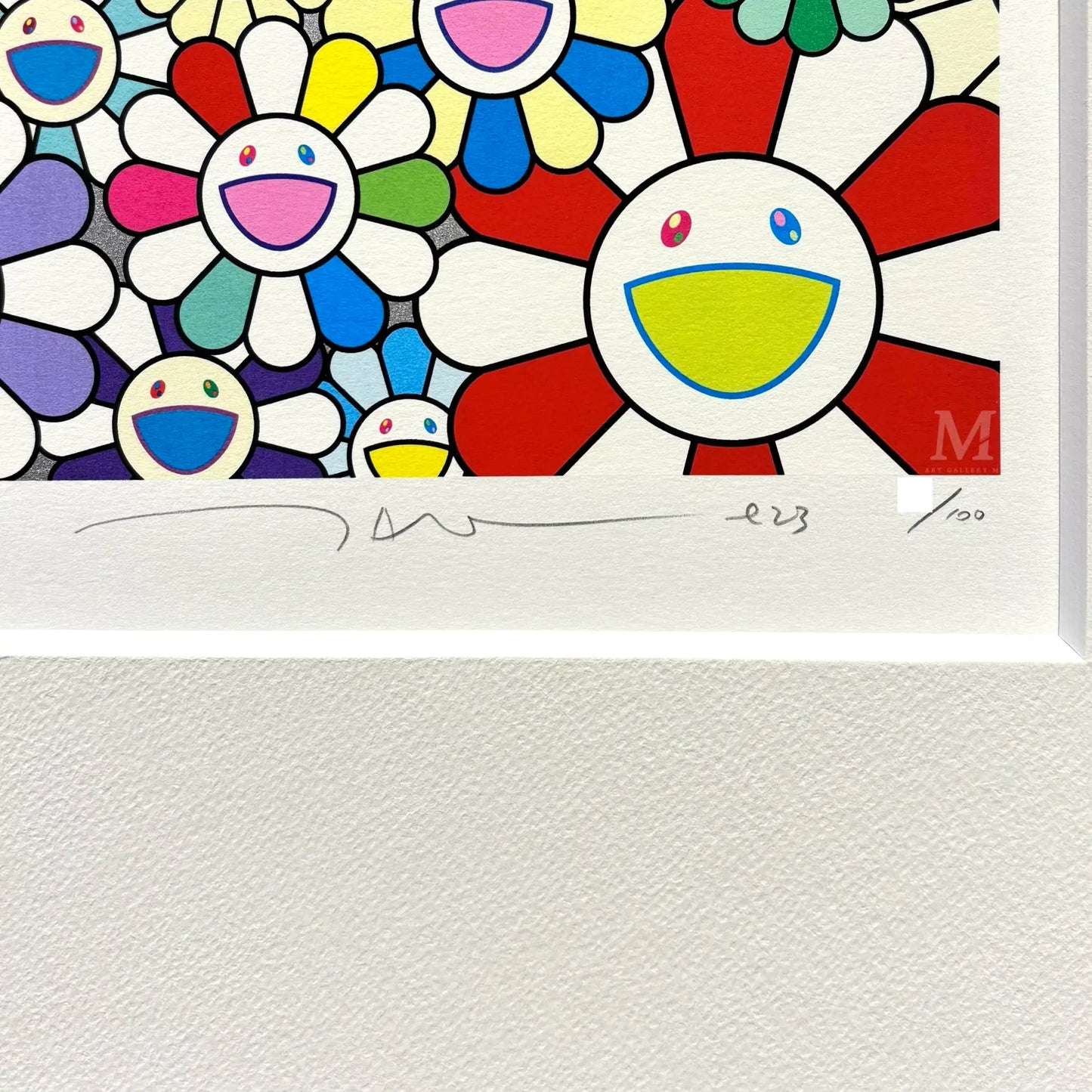 のび太とドラえもんがお花の中にいます