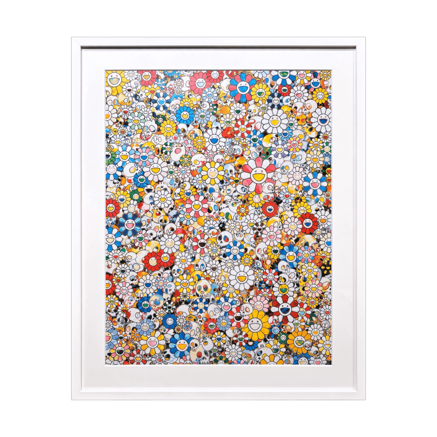 Skulls & Flowers (White) / 村上隆 村上隆 (Takashi Murakami)「Skull & Flowers Multicolor」ART