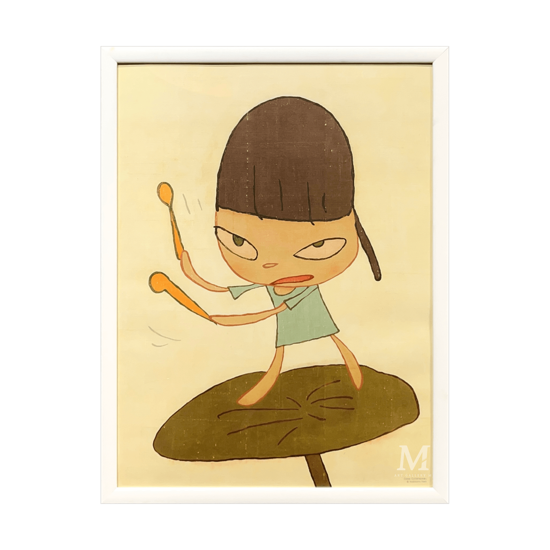 奈良美智　限定ポスター　Marching on a Butterbur Leaf 奈良美智(Yoshitomo Nara)「Marching on a Butterbur Leaf」ART