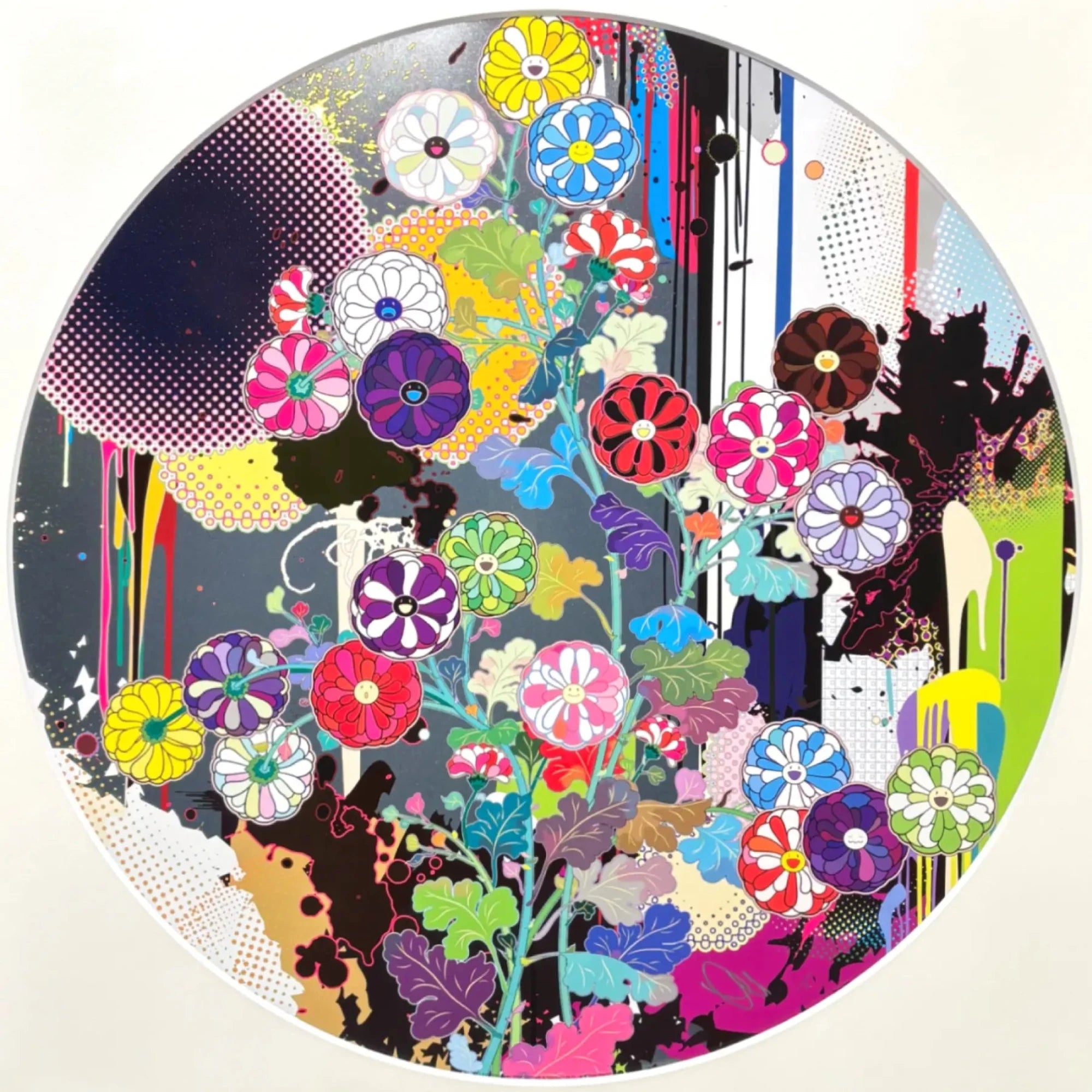 村上隆 パステルカラーのお花達 版画 Takashi Murakami zingaro
