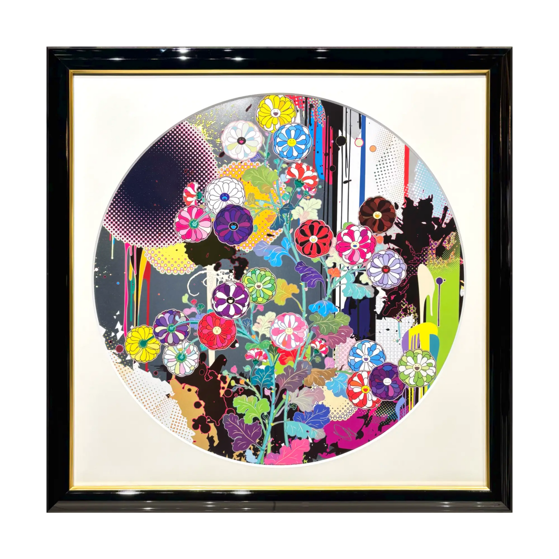 琳派のお花と抽象的図像 zingaro 村上隆 ポスター ED300 takashimurakami-