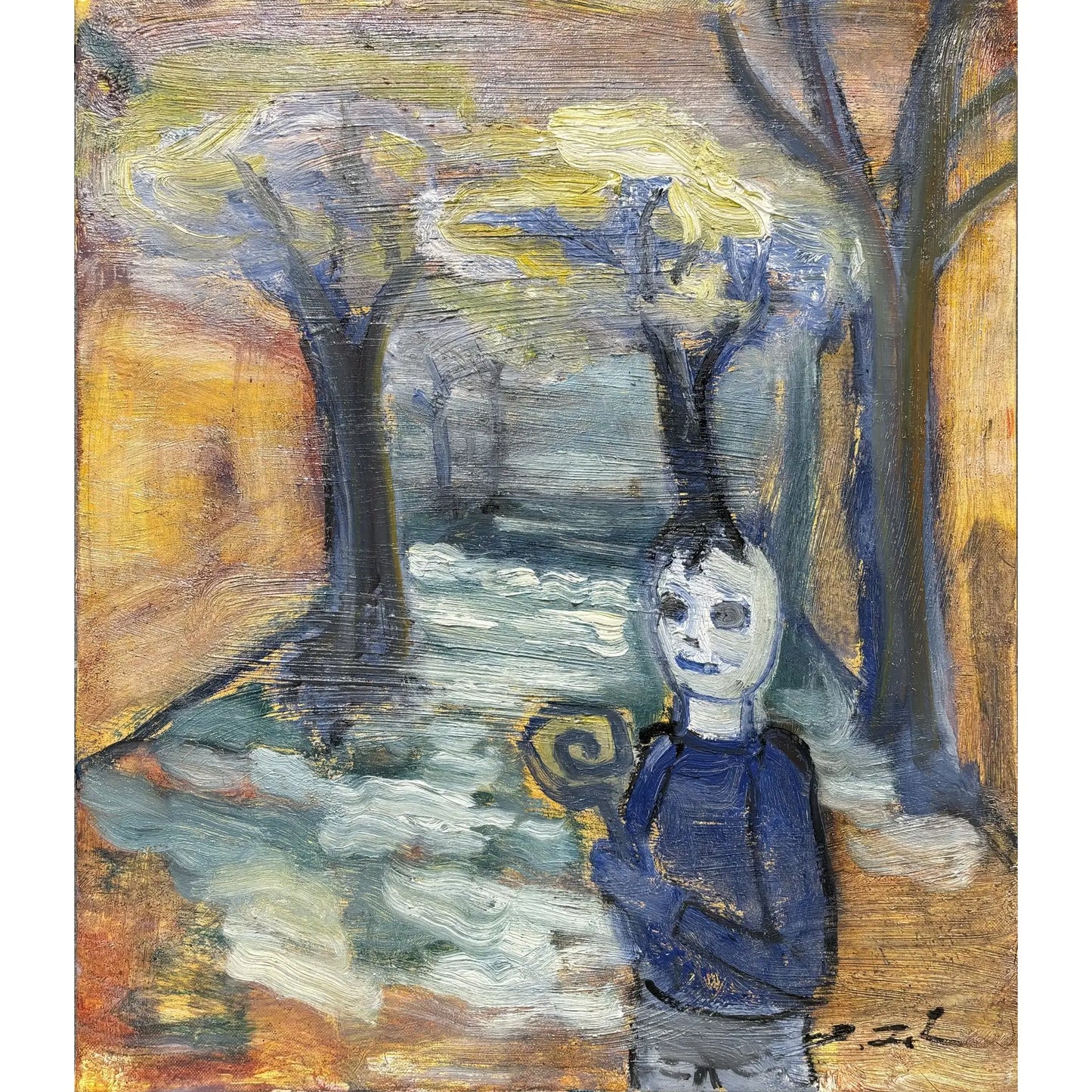 田中拓馬 Takuma Tanaka 油彩 原画 『バイバイまたこんにちわ 田中拓馬 Takuma Tanaka 油彩 原画 『バイバイまたこんにちわ