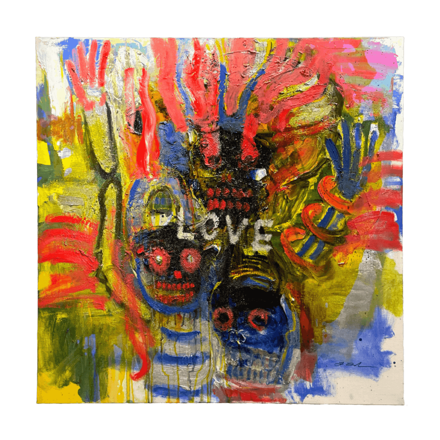 田中拓馬 Takuma Tanaka 油彩 原画 『バイバイまたこんにちわ』 田中拓馬(Takuma Tanaka)「God's Scream」ART GALLERY M