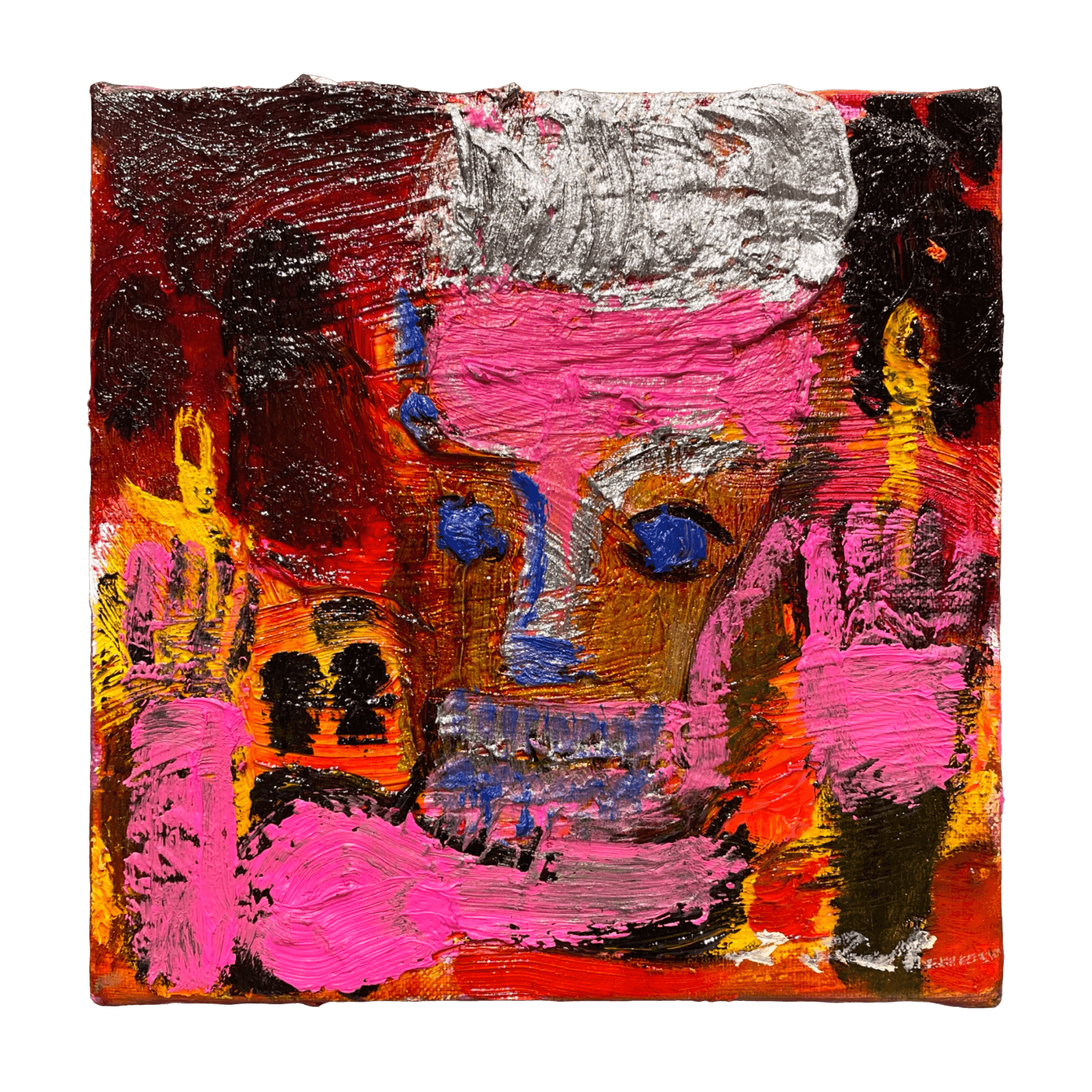 田中拓馬　Takuma Tanaka 油彩　原画 『バイバイまたこんにちわ』 田中拓馬 Takuma Tanaka 油彩 原画 『バイバイまたこんにちわ』